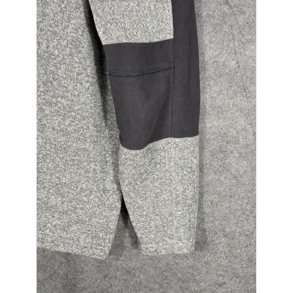 The North Face Gordon Lyons Mens XL Heather‎ Grey Black Quarter Zip Fleece